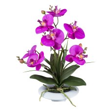 Orchidee im Keramiktopf, 41cm, lila