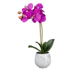 Orchidee im Keramiktopf, 34 cm, lila "Real Touch"