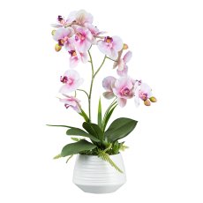 Orchidee im Keramiktopf, 58 cm, rosa "Real Touch"