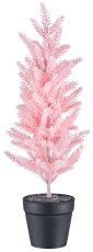 Spruce tree with glitter, 38cm, pink