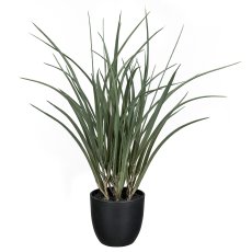Grass in pot, 38cm, grey