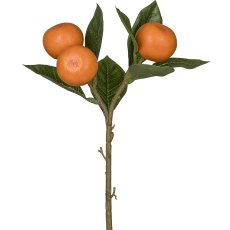 Mandarin branch, 25cm, orange