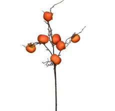 Persimmon branch, 95cm, orange