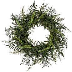 Fern wreath, 56cm, green