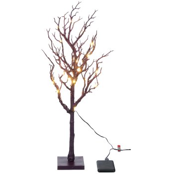 Dekoast auf Fuß mit Licht, 61cm, lila
