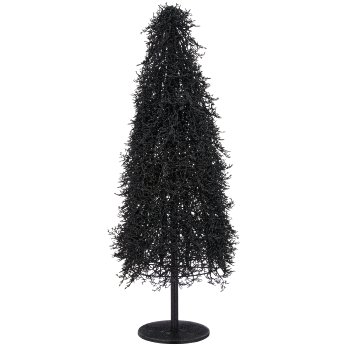 Decorative tree with light and glitter, 91cm, black
