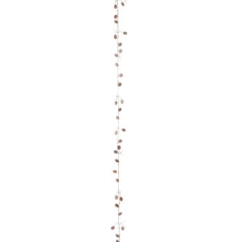 Zapfengirlande geeist, 218cm, dunkelbraun