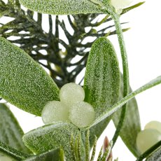Fir/mistletoe pick iced, 25cm, green