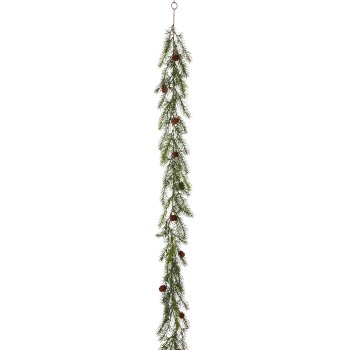 Tannengirlande mit Zapfen, 183cm, grün