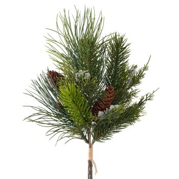 Tannen/Kiefermixbund mit Zapfen, 38cm, grün