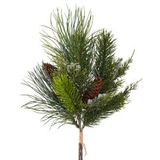 Tannen/Kiefermixbund mit Zapfen, 38cm, grün