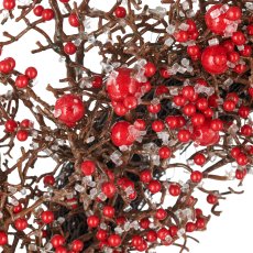 Korallenkranz mit Beeren, 51cm, rot