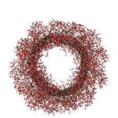 Korallenkranz mit Beeren, 51cm, rot