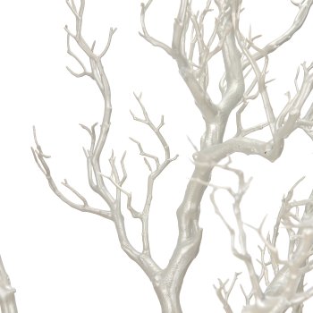 Decorative tree on iron base, 183cm, pearl