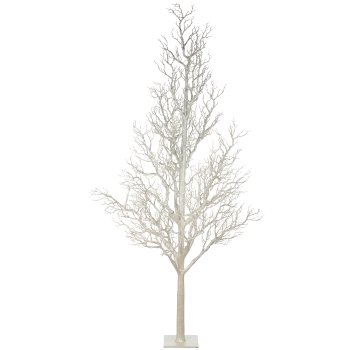 Decorative tree on iron base, 244cm, pearl