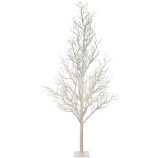 Decorative tree on iron base, 244cm, pearl