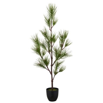Pine tree, 120cm, green, in black plastic pot 16x16x15cm