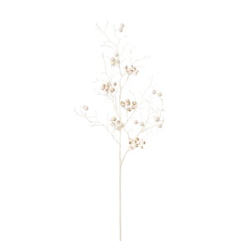 berry branch, 70cm, white-gold