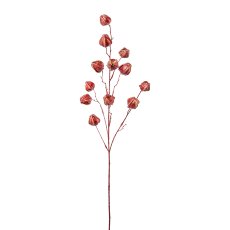 Physaliszweig, metallic, 90 cm, rot