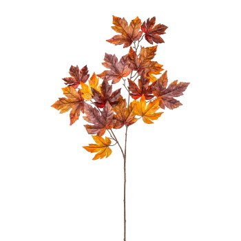 Maple leaf branch, 90cm, coloured