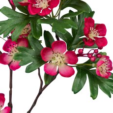 Hawthorn branch, 94cm, dark pink