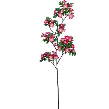 Weißdornzweig, 94cm, dunkelrosa