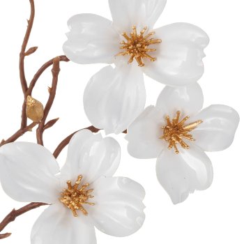 Cornuszweig, 84cm, weiß