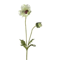 Poppy with Bud, 66 cm, White
