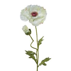 Poppy With Bud, 84 cm, White