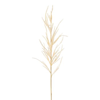 Pampas grass flocked, 49cm, cream,