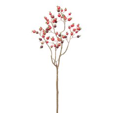 Rosehip branch, 65cm, red