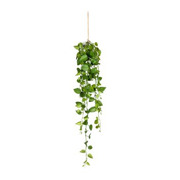 Philodendron Pigtail x7, ca. 95cm, plastic, green
