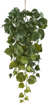 Tilia leaf hanger x7, green, approx. 65cm, plastic