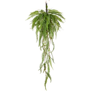 Fern pendant x3, approx. 120cm, green, plastic
