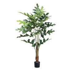 Caryota Palme x7, 88 Blätter ca 120cm grün im Kunststofftopf 12x11,5cm m.