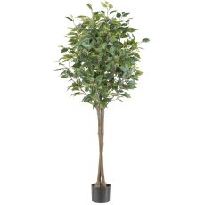 Ficus benjamina 125cm grün, UV-best./ schwer entflammbar im Kunststofftopf 15x12,5cm