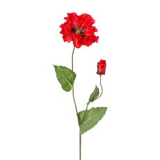 Poppy With Bud, 73 cm, Red