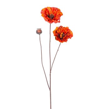 Poppy x 3, 65cm, orange