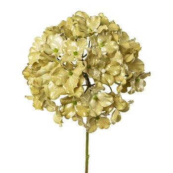 Hydrangea, metallic, 65cm, green