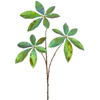 Schefflera branch, 70cm, green