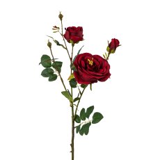 Rose branch x5 4/Poly, 63cm, red