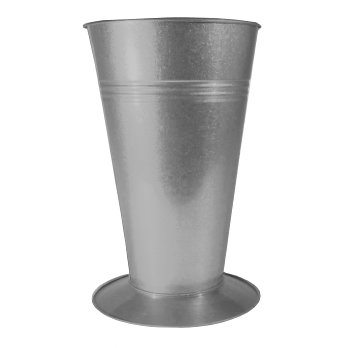Zinc Vase with Plate Bottom, 35cm High