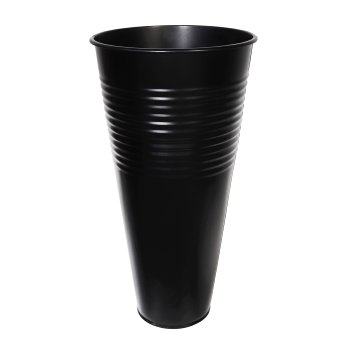 Zinc Vase Black For Construction, H40,Upperd.21 cm,Lowerd.11cm