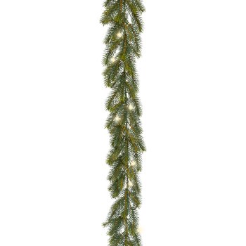 Fir Garland, 40 LED, 120 Tips, 185cm, Outdoor Use, Battery Compartment For 3x Aa