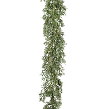 Cypress Garland Iced, 168 cm,