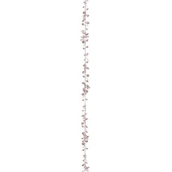 2er Set  künstliche Miniblattgirlande mit Glitter, 180cm, rosa