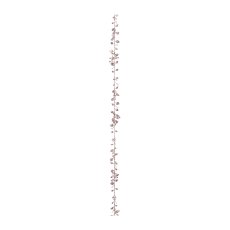 2er Set künstliche Miniblattgirlande mit Glitter, 180cm, rosa