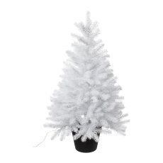 Künstlicher Tannenbaum im Topf 287 Tips, 90cm, PE, weiß