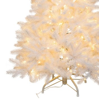 Artificial fir tree, 150 LED, 506 tips, 120cm,PE, white