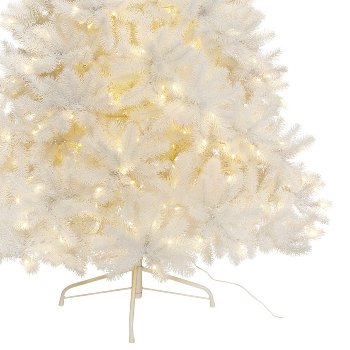 Künstlicher Tannenbaum, 350 LED, 1261 Tips, 180cm, PE,weiß